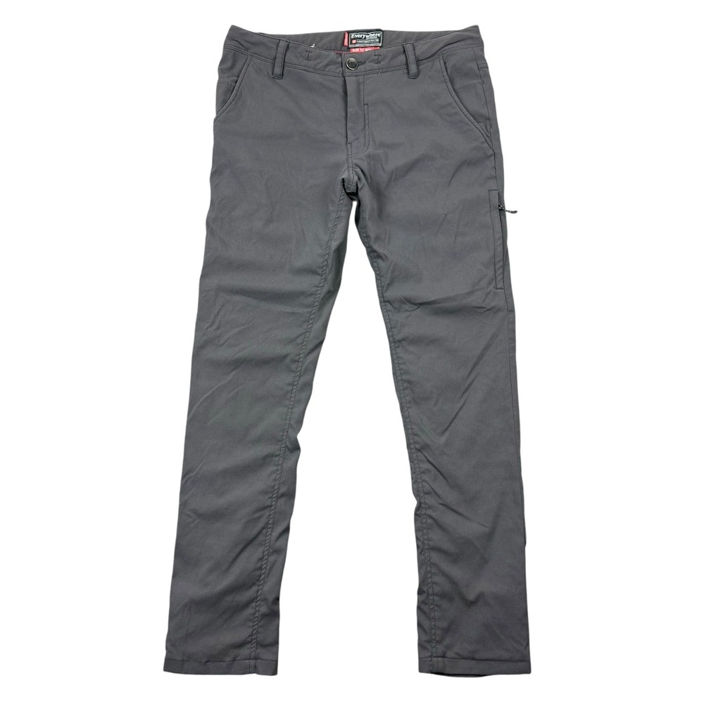 686 Everywhere Merino Wool Pants Men 30x30 (32x29) Gray Slim Fit Nylon